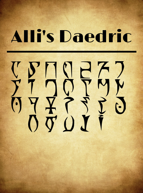 AllisDaedric font